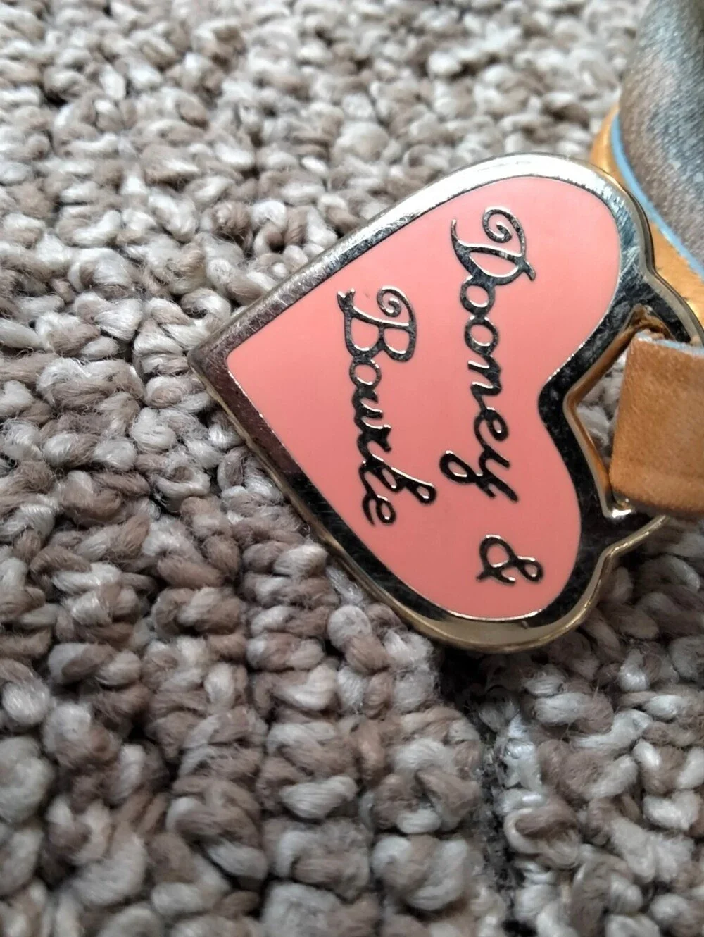 Dooney and Bourke Y2K Wristlet Clutch Doodle Vintage Graffiti Pouch Heart Charm